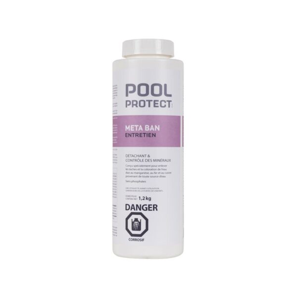 Détachant et contrôle des minéraux eau de piscine