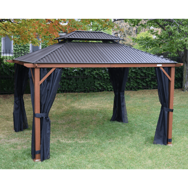 gazebo cordoba en bois avec moustiquaire