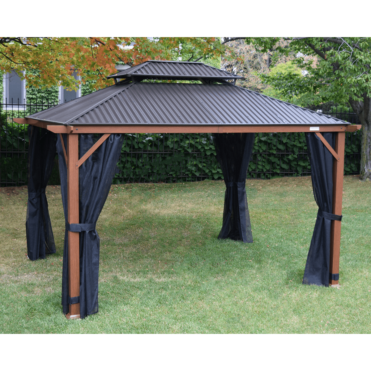 hdfj12142 Tente de Gazebo de Jardin d'auvent d'extérieur auvent extérieur  de belvédère Familial Large Double Couche Une Salle Deux tentes de Chambre  à