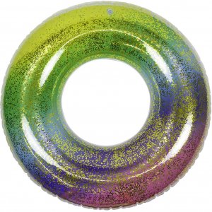 Bouée paillettes arc-en-ciel