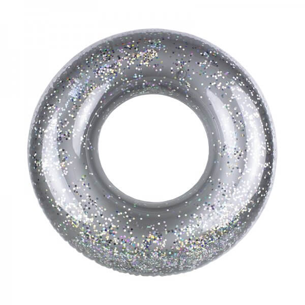 Bouée paillette argent