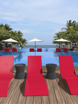 chaise longue st-Marteen rouge chaise longue st-Marteen rouge