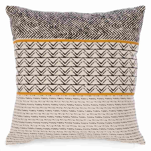 Coussin à motifs noirs