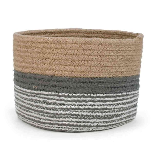 Paniers gris beige et blanc (2)