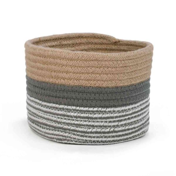 Paniers gris beige et blanc (2)
