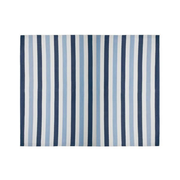 Tapis d’extérieur rayé bleu