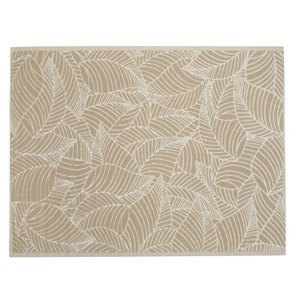 Tapis feuillage beige