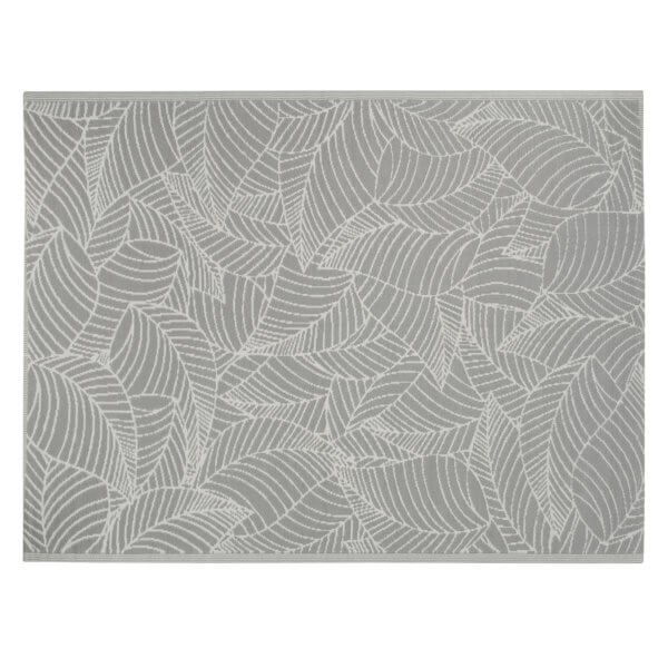 Tapis feuillage gris