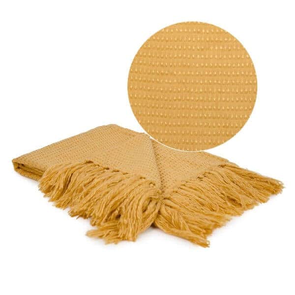 Jeté jaune tissée
