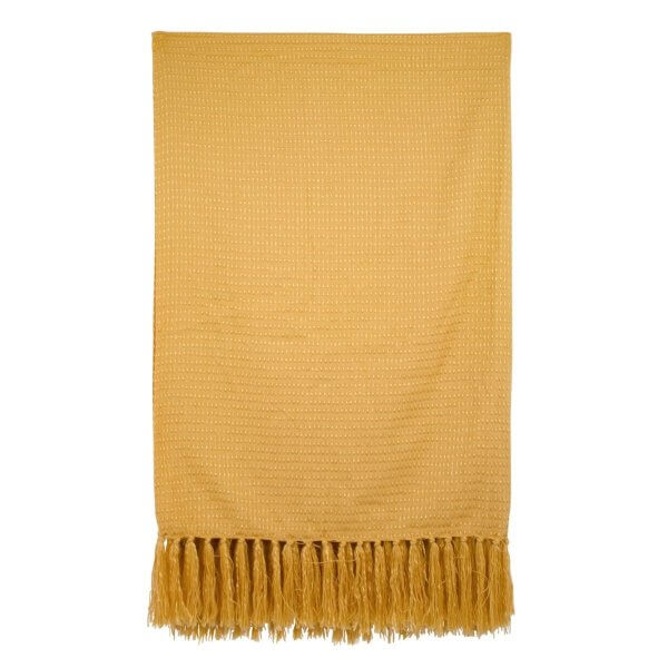 Jeté jaune tissée