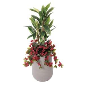 Grande plante artificielle en pot pour le jardin