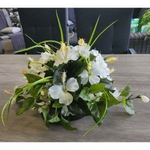 Centre de table hibiscus blanc Veronneau