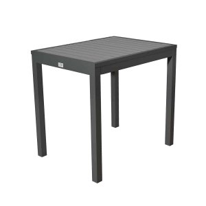 Table d'extérieur aluminium polywood gris