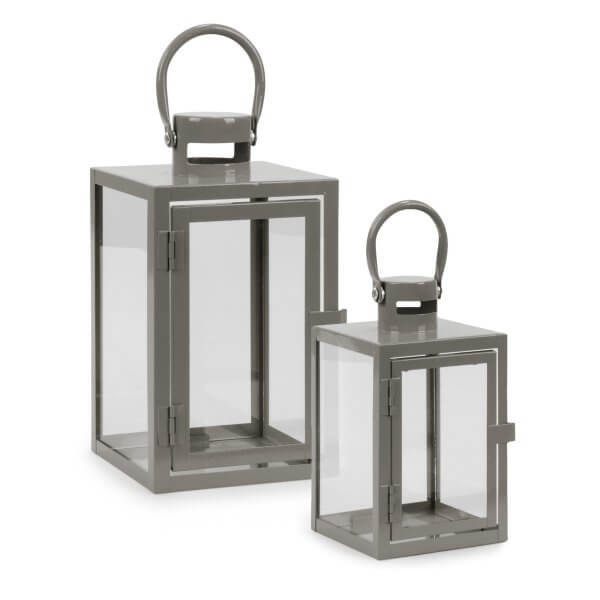 Ensemble de 2 lanternes grises