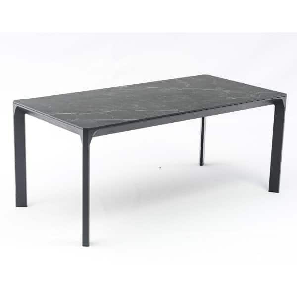 Table Maya effet marbre noir Moss