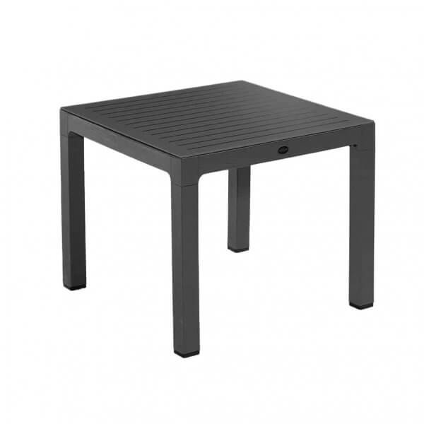 Table d'extérieur Wood carrée anthracite