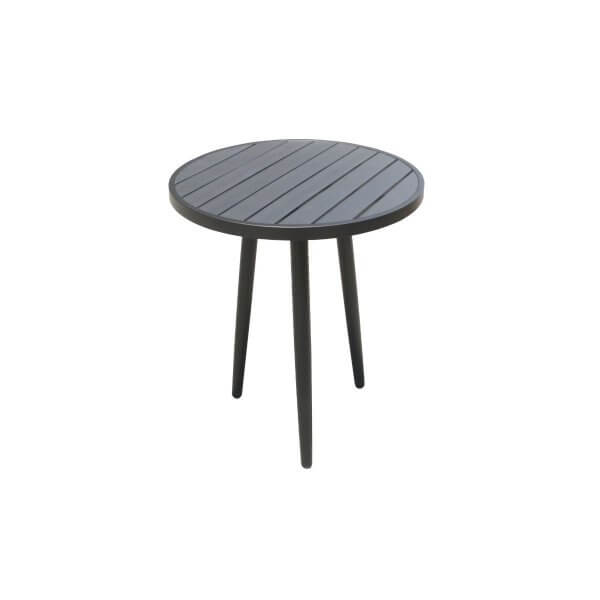 Table bistro Cordia aluminium et polywood noir