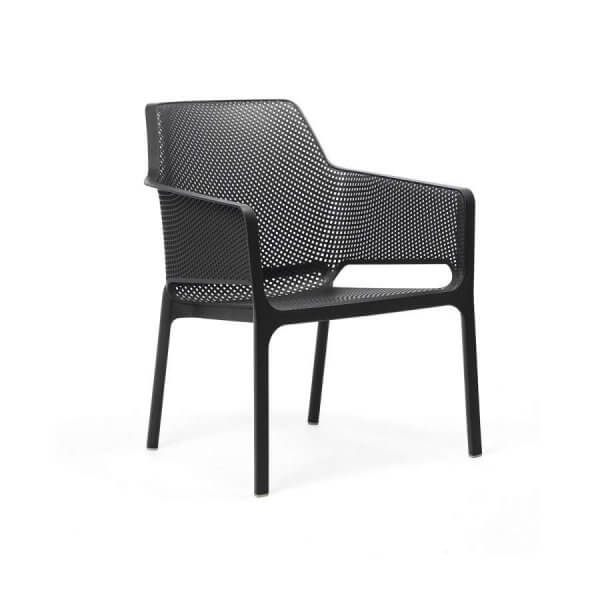 Fauteuil Net anthracite résine fibre de verre