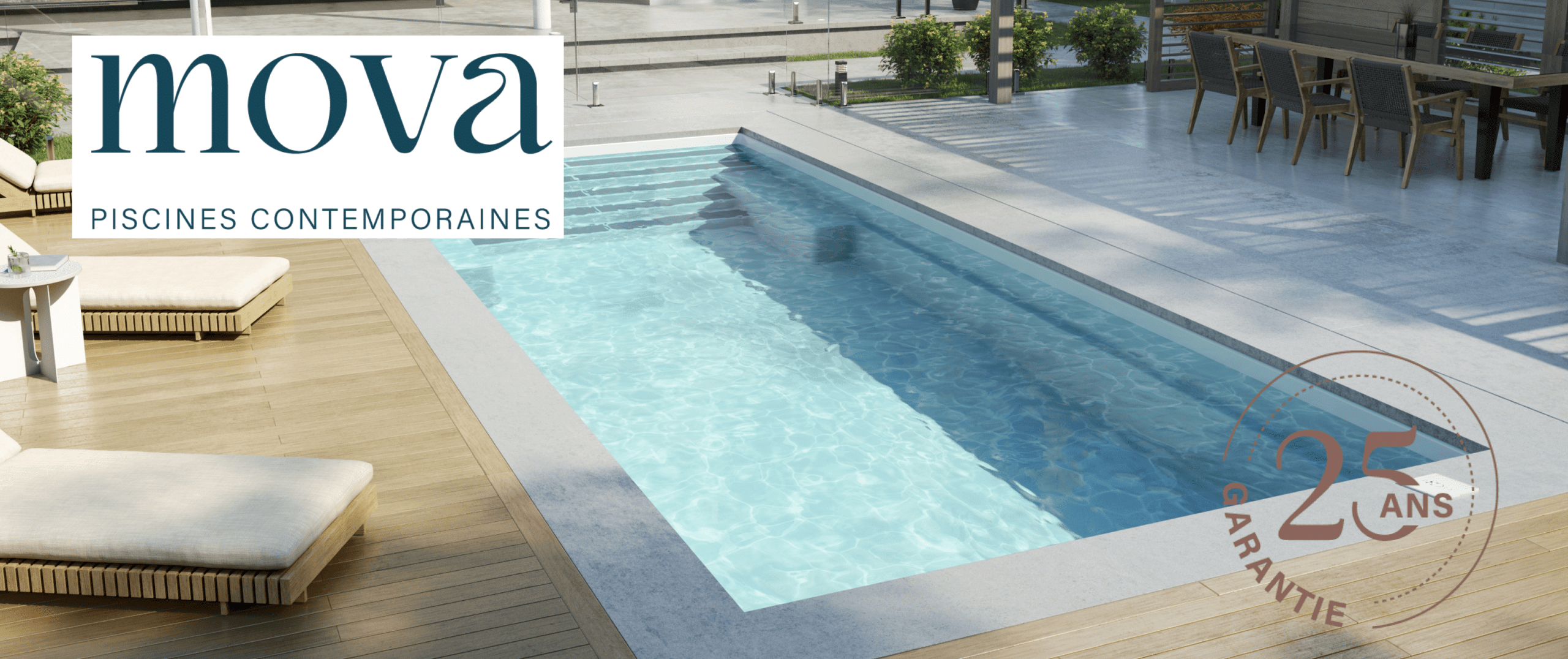 Piscines MOVA en fibre de verre chez Concept Piscines Design