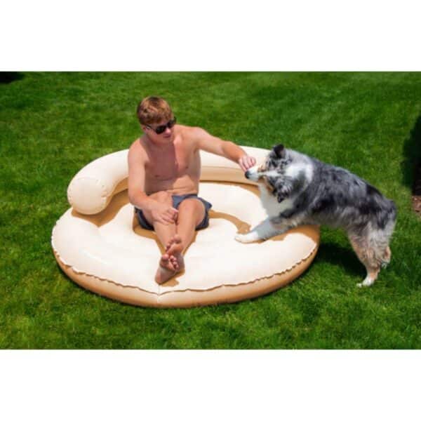 chaise gonflable confortable avec dossier