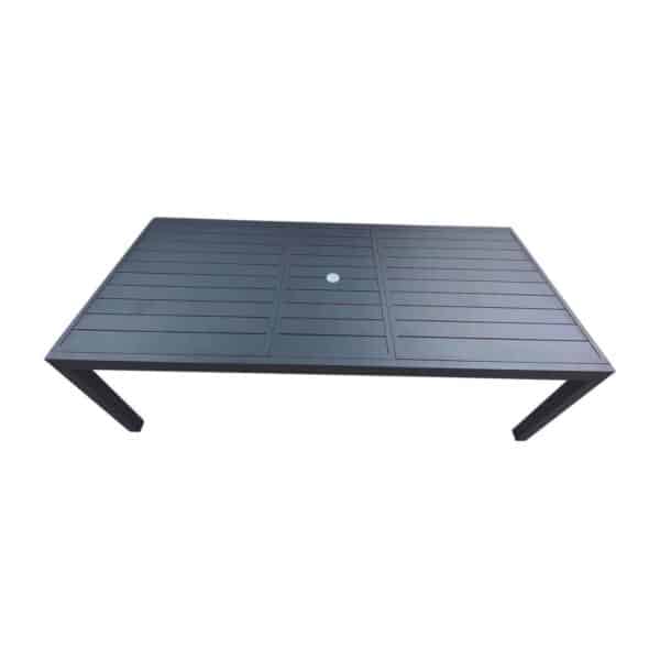 Table pour l'extérieur aluminium trou parasol