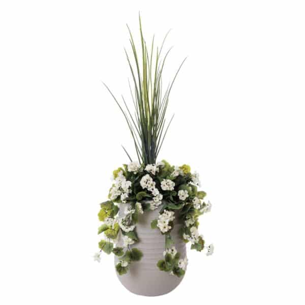 Gros pot fleurs artificielles pour l'extérieur