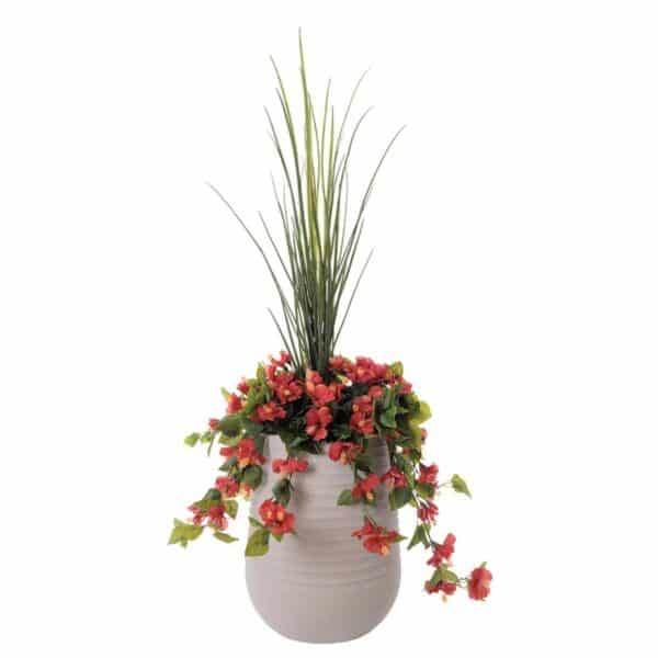 Fleurs rouges artificielles pour l'extérieur