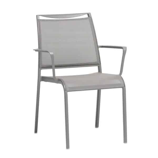 Chaise d'extérieur aluminium tissu