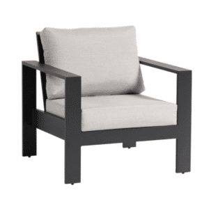 Fauteuil d'extérieur chic et élégant en aluminium