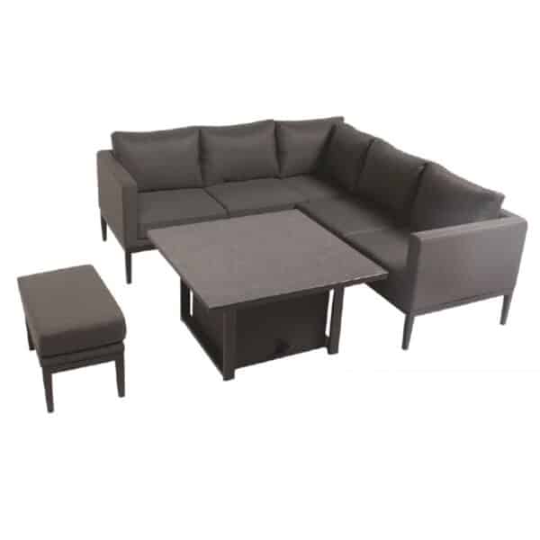 Sectionnel extérieur aluminium textilène