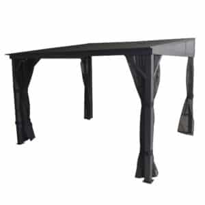 gazebo aluminium galvalume avec moustiquaire