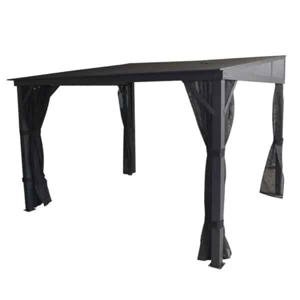 gazebo aluminium galvalume avec moustiquaire