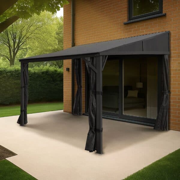 gazebo aluminium galvalume avec moustiquaire