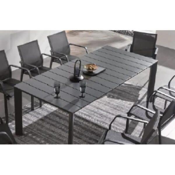 Table extensible aluminium pour l'extérieur