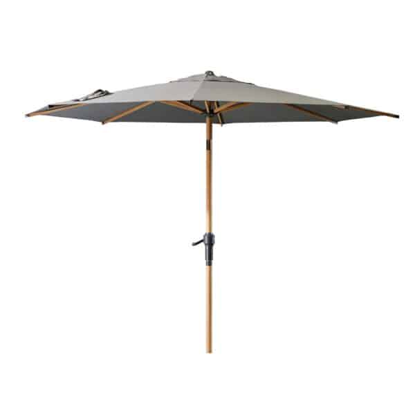 parasol aluminium effet bois gris charbon