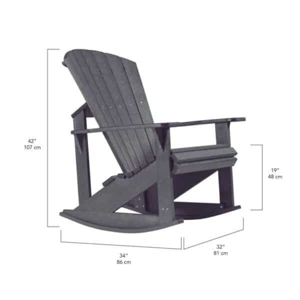 Chaise Adirondack berçante