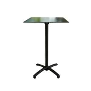 Table noire pliante en pierre sintérisée et aluminium